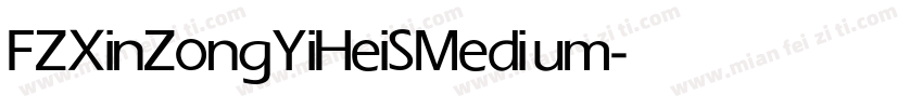FZXinZongYiHeiS Medium字体转换